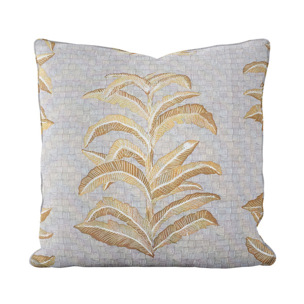 Banana Leaf Pillow in French Grey