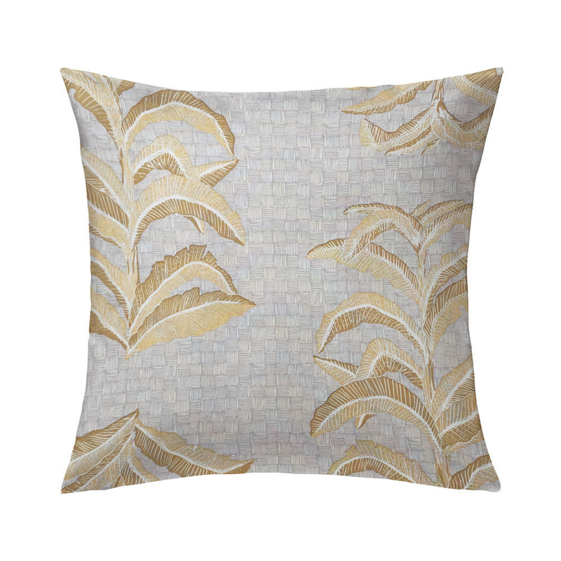 Banana Leaf Pillow in French Grey