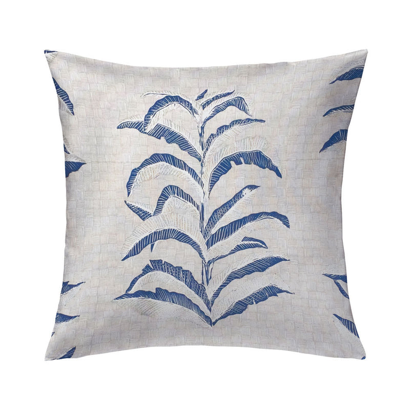 Banana Leaf Pillow in Navy