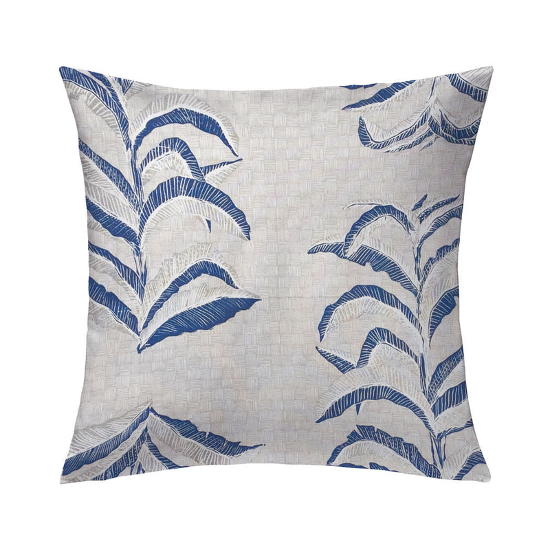 Banana Leaf Pillow in Navy