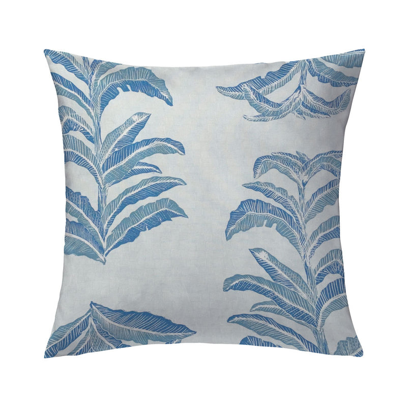 Banana Leaf Pillow in Sapphire