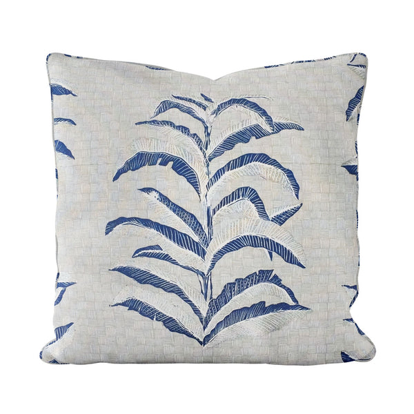 Banana Leaf Pillow in Navy