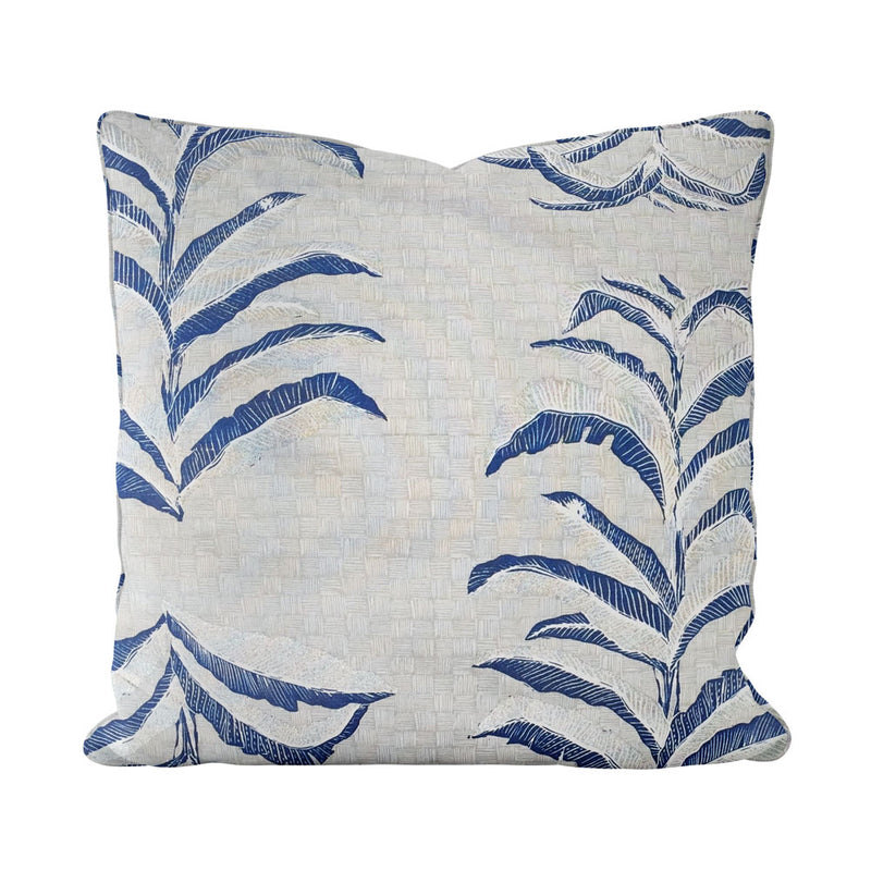 Banana Leaf Pillow in Navy