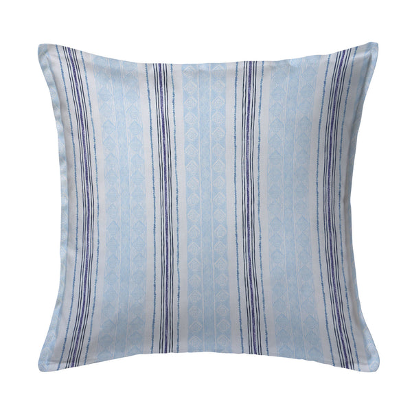 Block Print Stripe Pillow in Blueberry