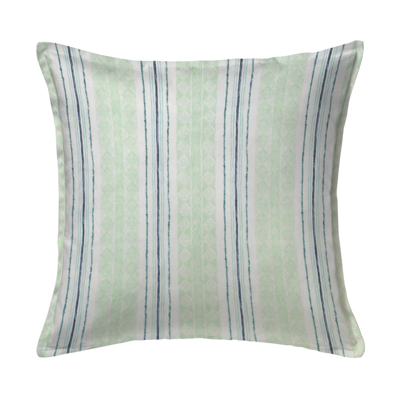 Block Print Stripe Pillow in Celery