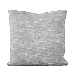 Painted Wave Pillow in French Grey
