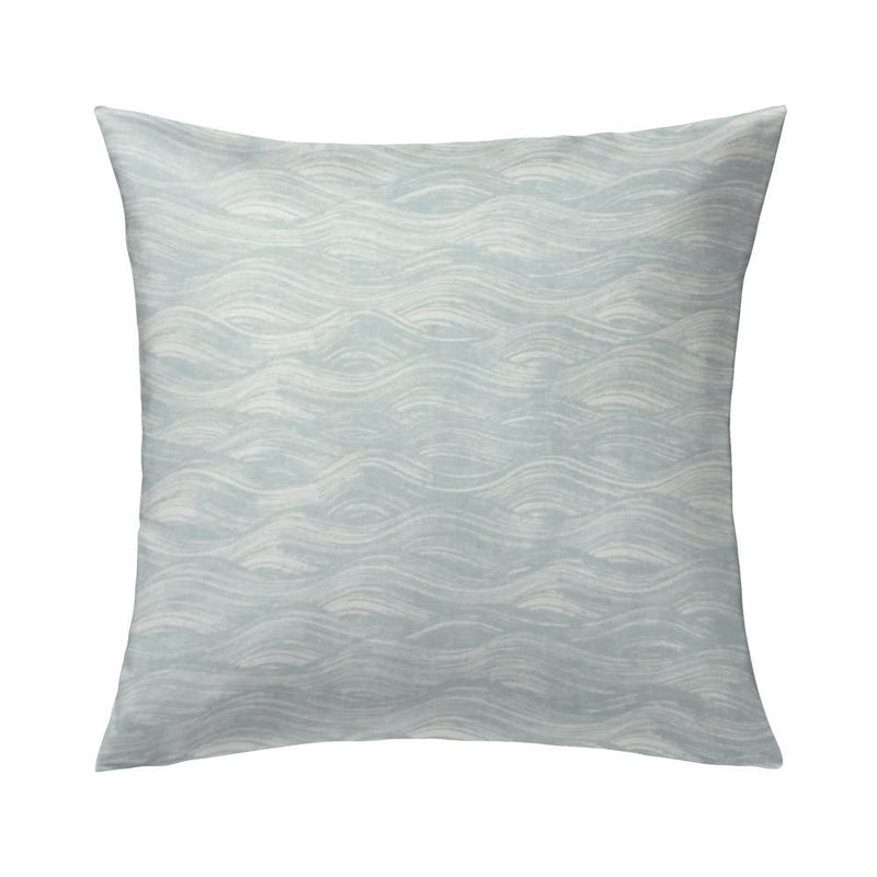 Painted Wave Pillow in Celadon