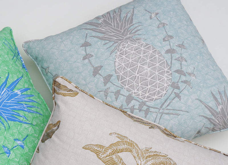 Royal Pineapple Pillow in Celadon