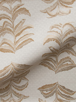 Banana Leaf Wallpaper in Gold