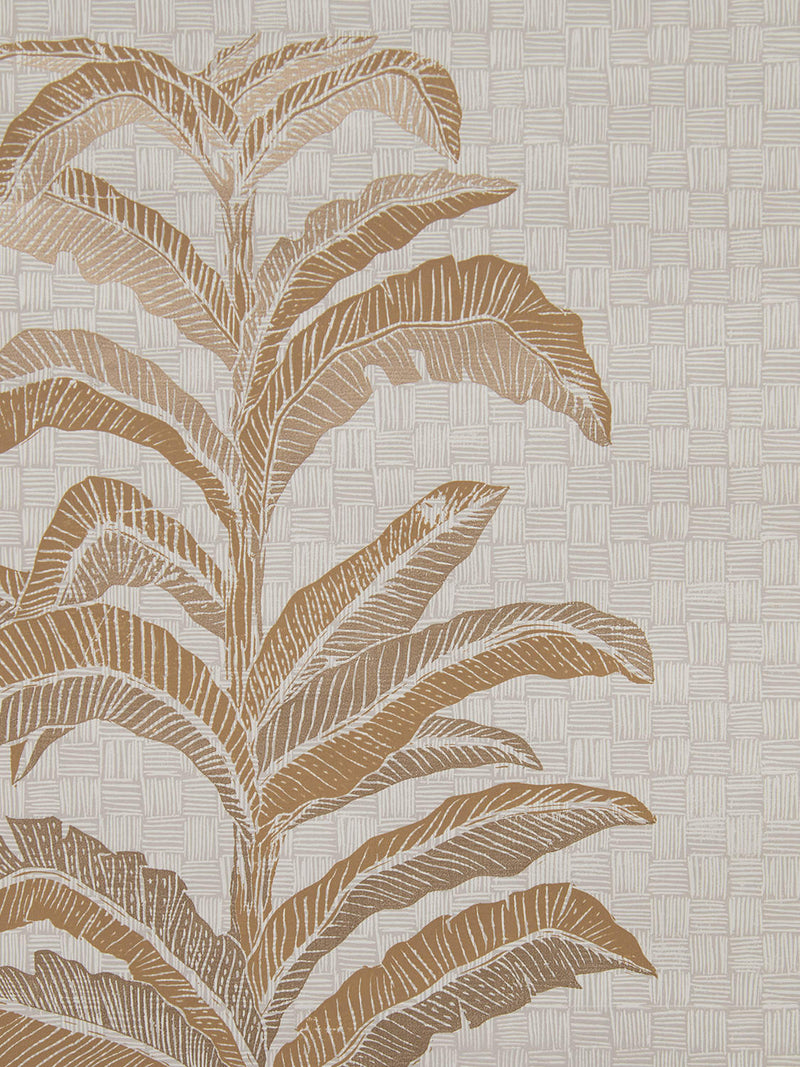 Banana Leaf Wallpaper in Gold