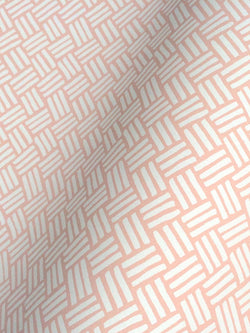 Basketweave Wallpaper in Blush