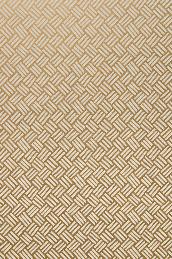Basketweave Wallpaper in Gold
