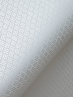 Basketweave Wallpaper in Silver