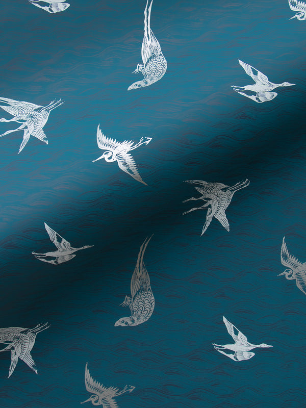 Birds Wallpaper in Azure