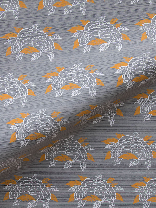 Chrysanthemum Wallpaper in French Grey