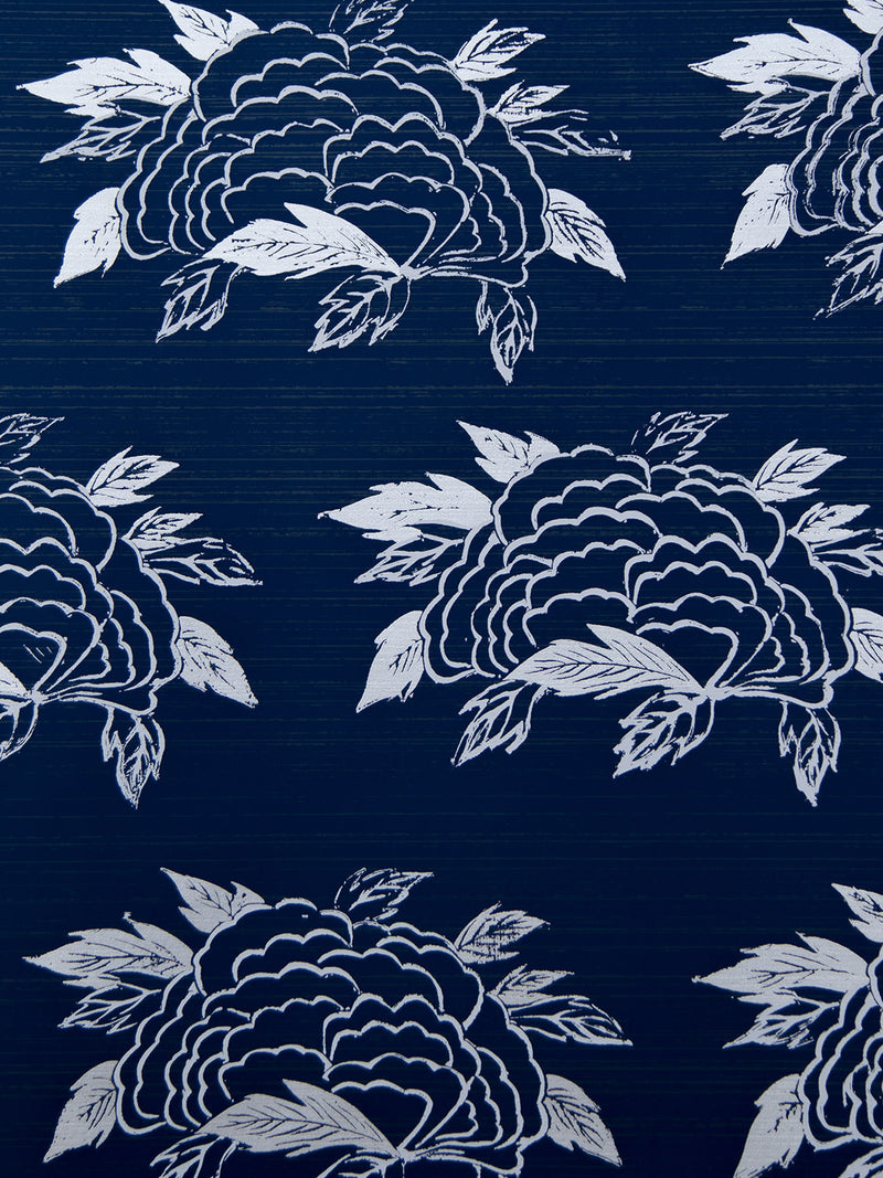 Chrysanthemum Wallpaper in Navy