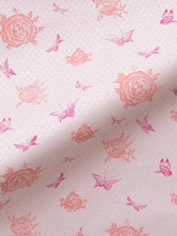 Flora Wallpaper in Coral Pink
