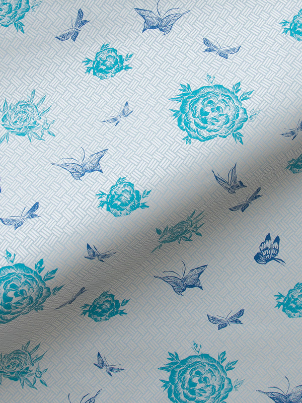 Flora Wallpaper in Sapphire
