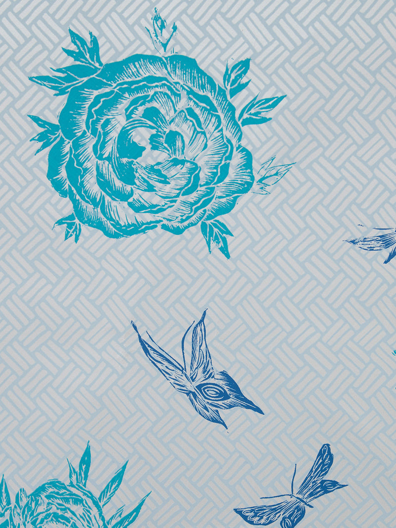 Flora Wallpaper in Sapphire