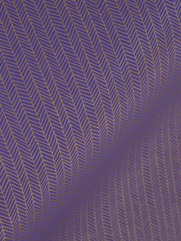 Herringbone Wallpaper in Amethyst