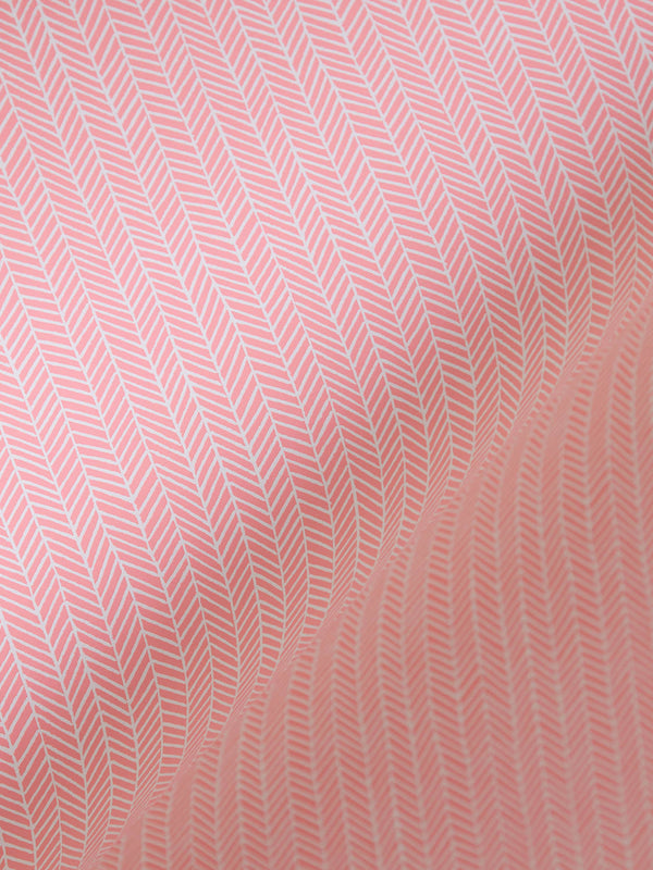 Herringbone Wallpaper in Coral Pink