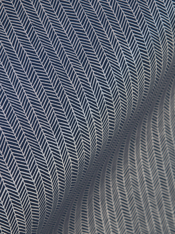 Herringbone Wallpaper in Navy