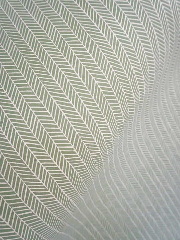 Herringbone Wallpaper in Sage