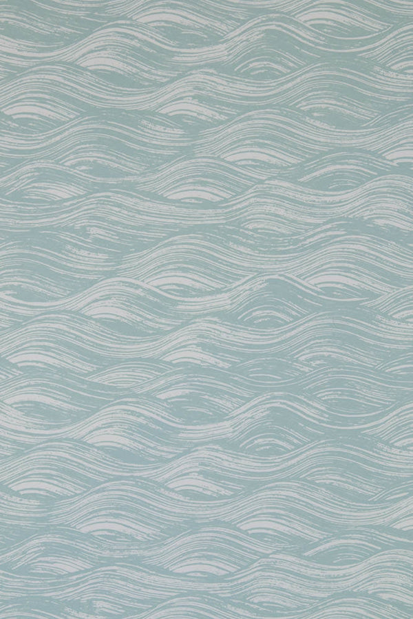 Painted Wave Wallpaper in Celadon
