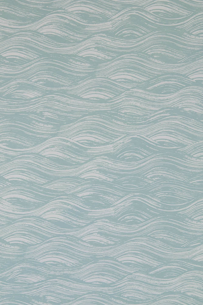 Painted Wave Wallpaper in Celadon