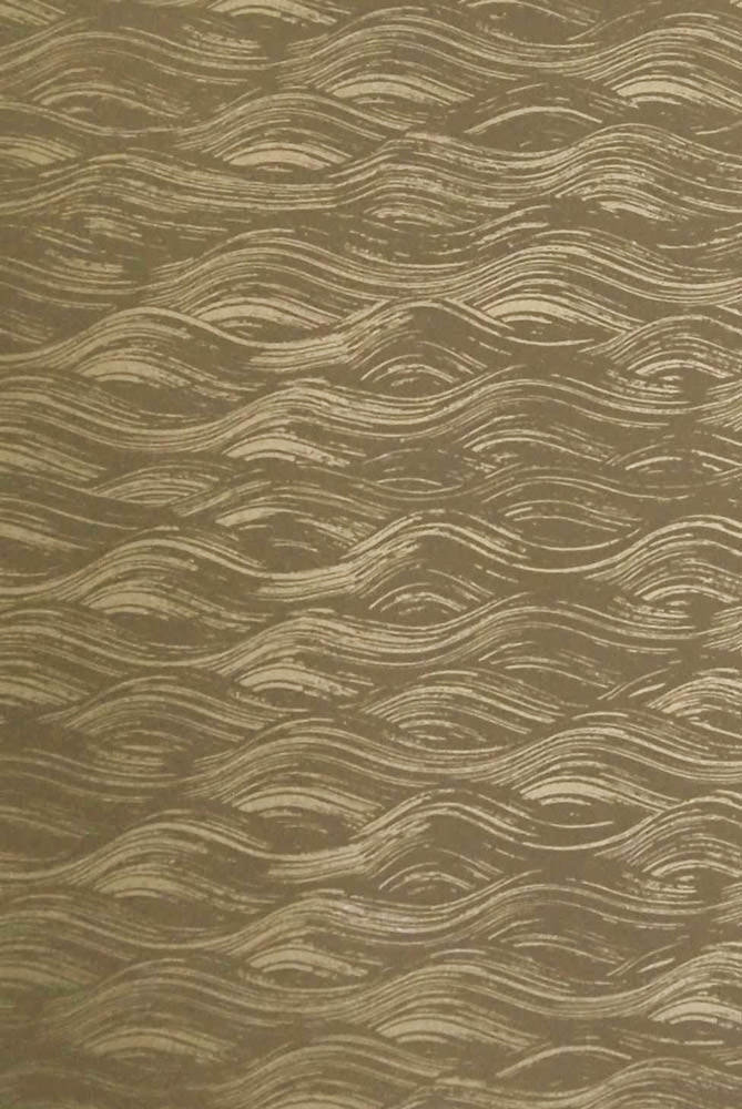 Painted Wave Wallpaper in Gold