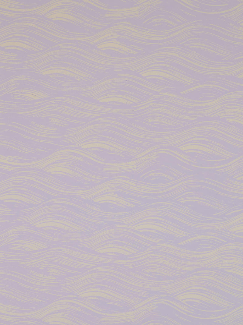 Painted Wave Wallpaper in Lavender