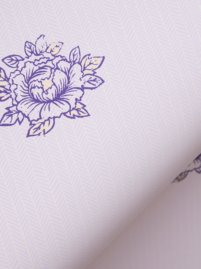 Peonies Wallpaper in Lilac