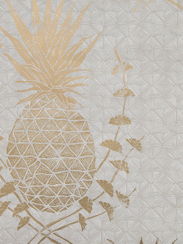 Royal Pineapple Wallpaper in Gold