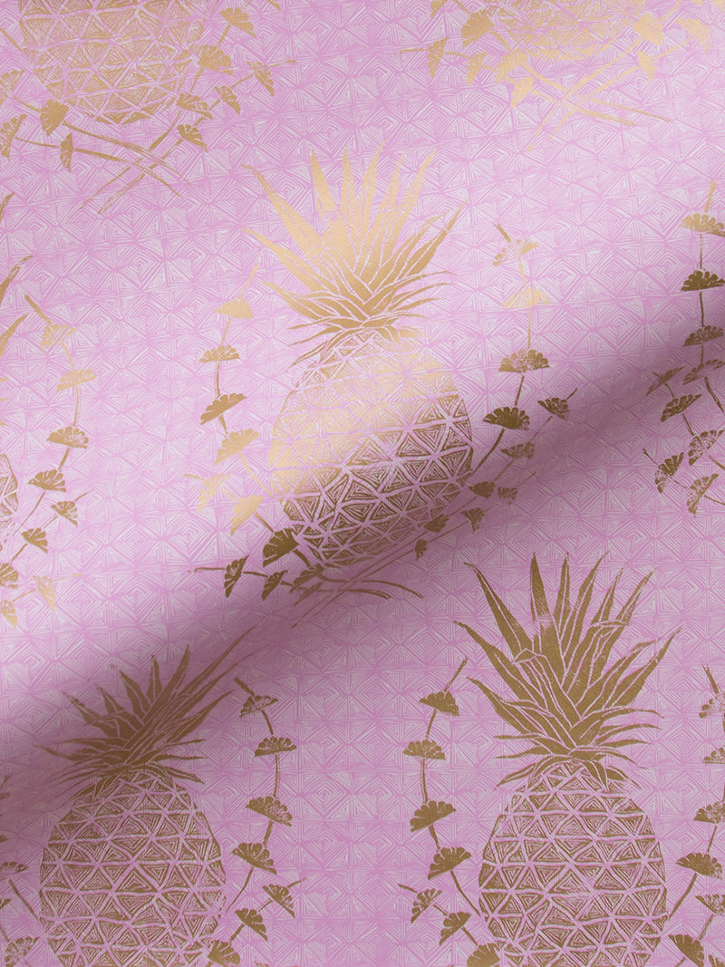 Royal Pineapple Wallpaper in Pink – Krane Home