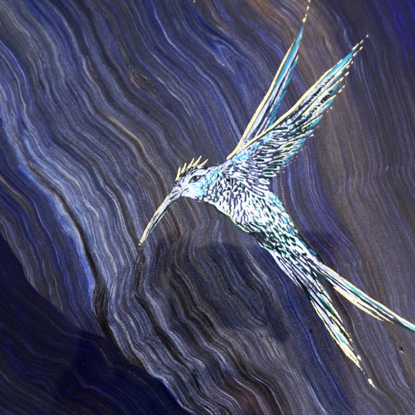 Mythical Hummingbird in Galaxy Print