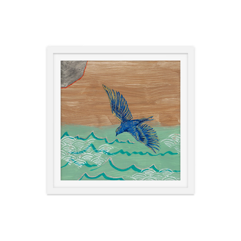 Ocean Bluebird Art Print