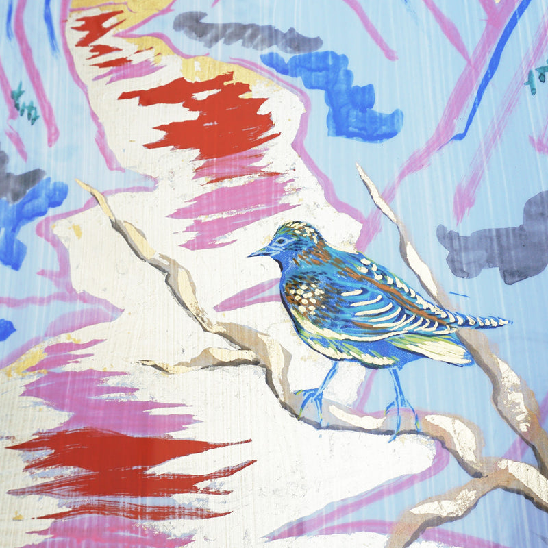 Sparrow at Sunset Art Print
